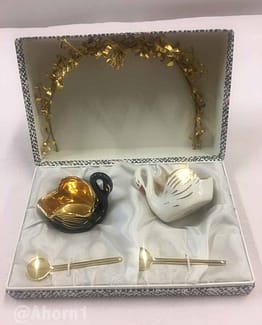 Schwäne von Limoges, SchwarzGold und WeißGold, Ahorn1, Entrümpelung, Mainz
