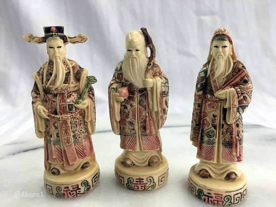 Drei asiatische Figuren, LP, Ahorn1, Entrümpelung Mainz